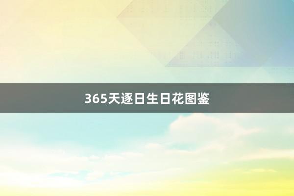 365天逐日生日花图鉴